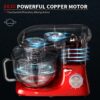 SASA ROCOO Stand Mixer | 7.5QT 660W 6+P Speed Tilt-Head Food Mixer | Kitchen Electric Mixer with Stainless Steel Bowl,Whisk,Dough Hook and Beater (RD) - Image 3